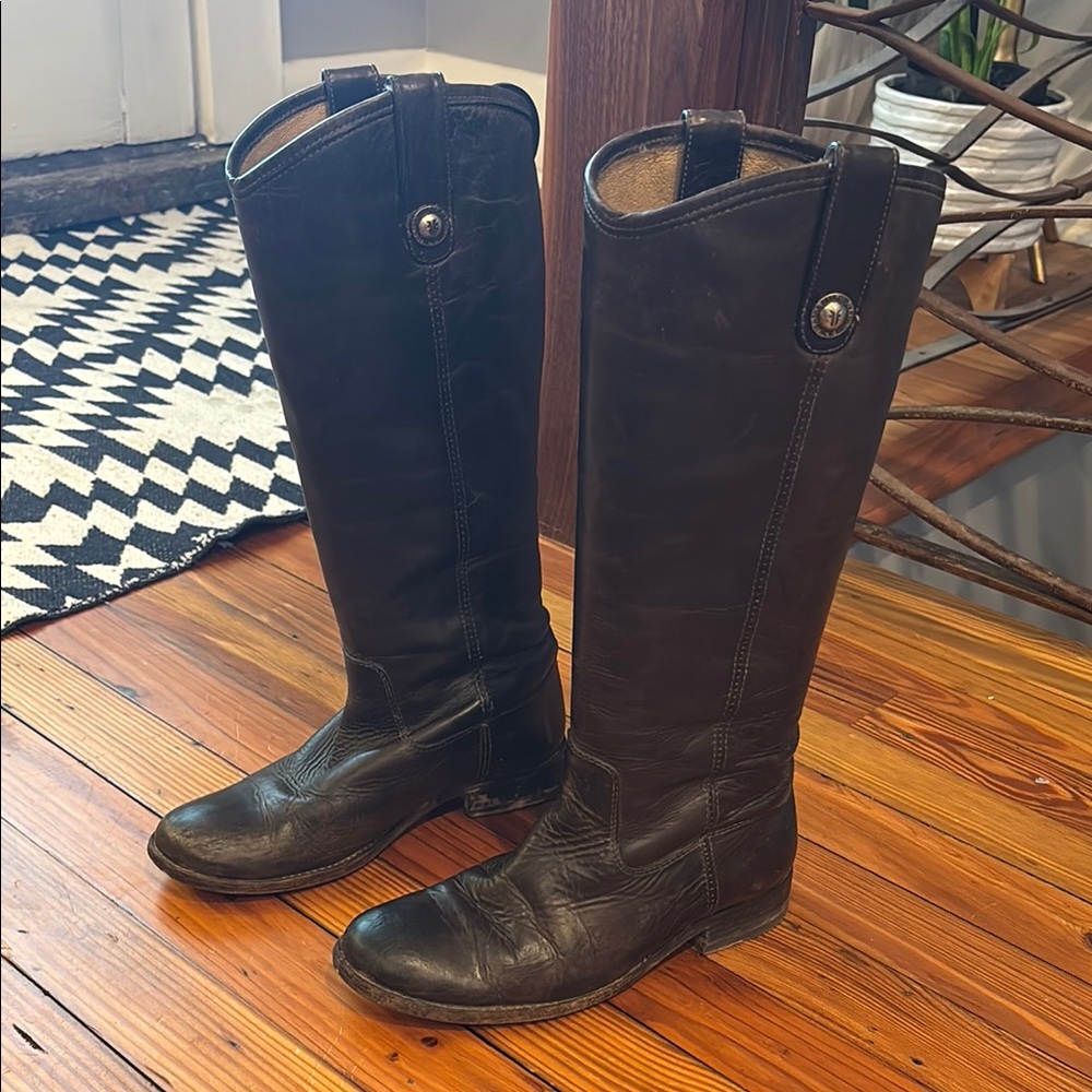 Frye Brown Melissa Leather Boots